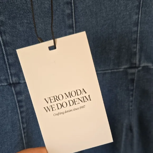 Vero Moda Blue Denim Midi Dress - Picture 8 of 10